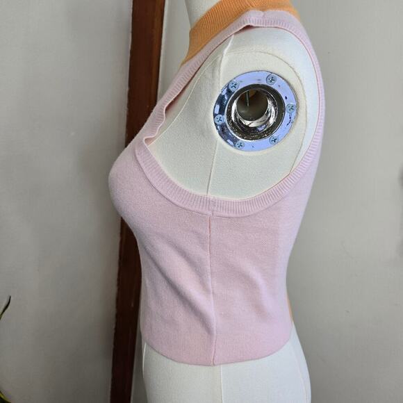 LA HEARTS Y2K Aesthetic Orange/ Pink Knit Sleeveless Top Small - Picture 4 of 11